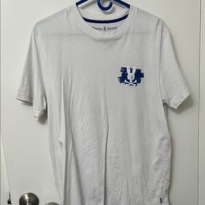 Psycho Bunny White Tee with Blue Logo